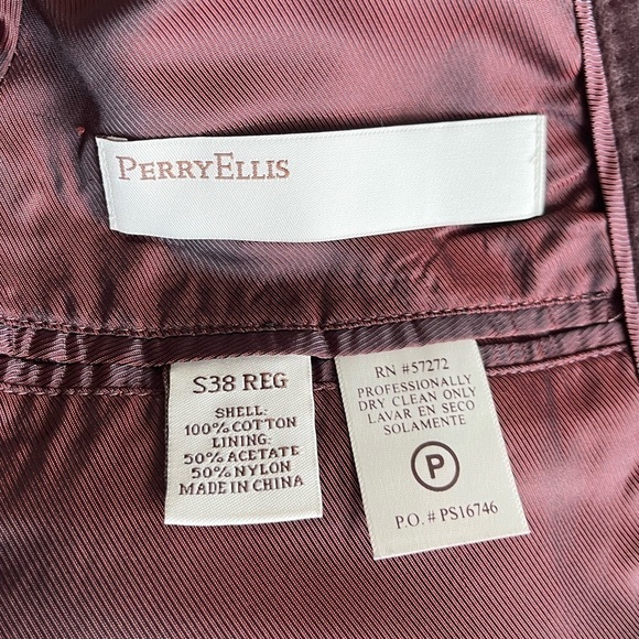 Perry Ellis brown slim fit Velvet Blazer size 38R - Picture 4 of 6